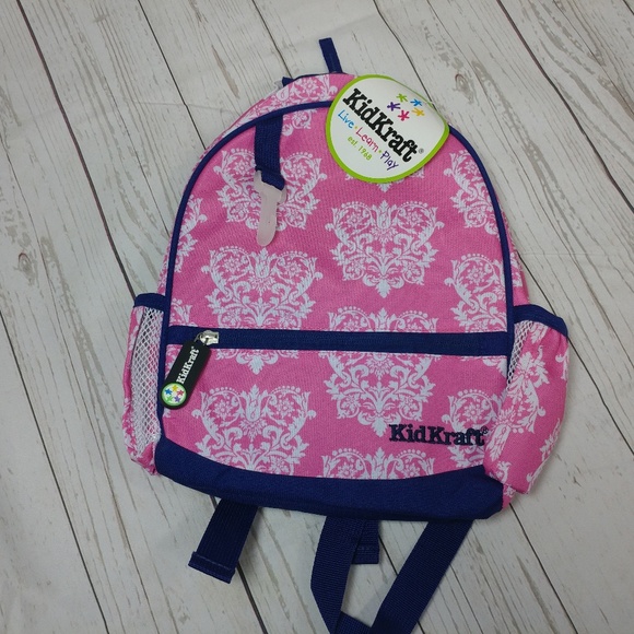 KidKraft Damask Backpack, 11 x 4.5 x 13"/Small - Picture 1 of 7